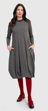 Alembika NWT Essential Heavyweight Turtleneck Dress, Grey Size 5 (14-16)